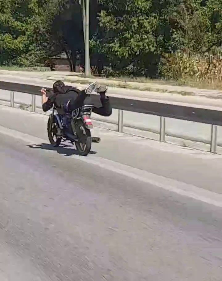 Trafik magandası kamerada
