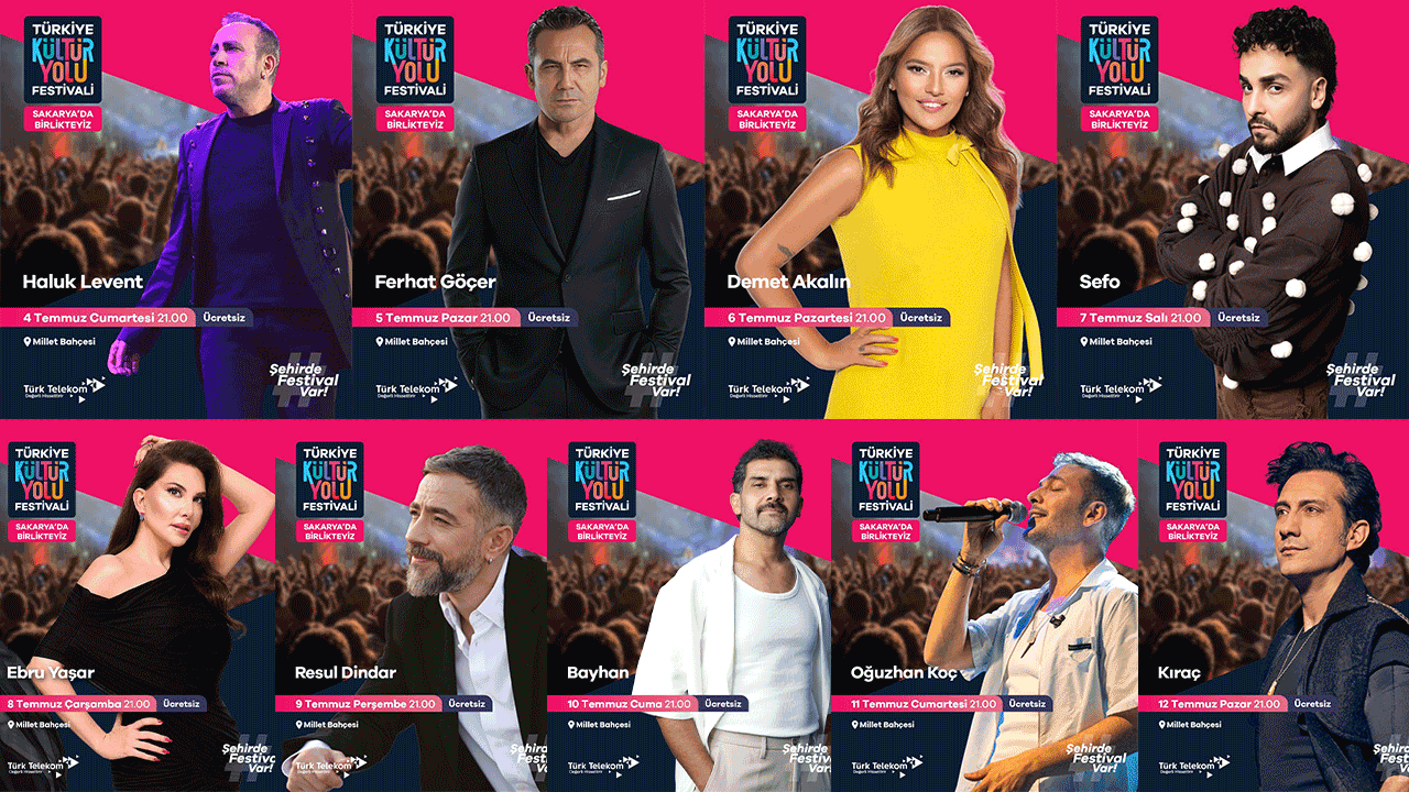 Sakarya Kultur Yolu Festivali Ucretsiz Konserler