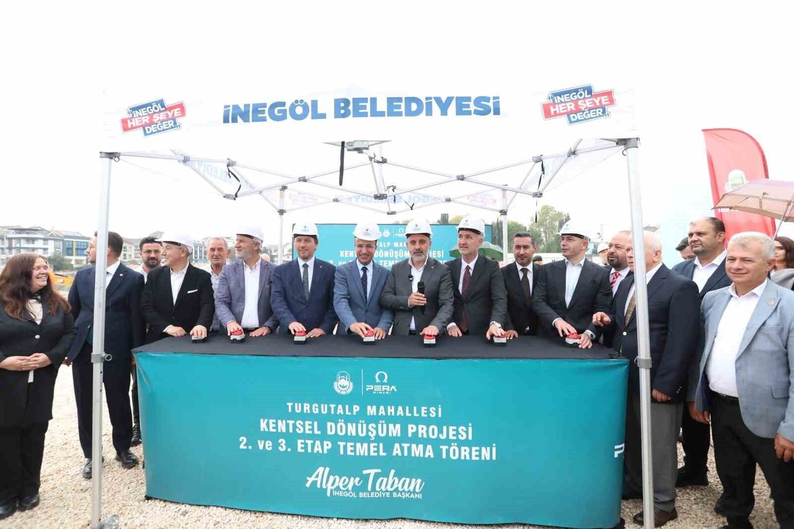 İnegöl'de kentsel dönüşümün 2. ve 3. etaplarında temel atıldı