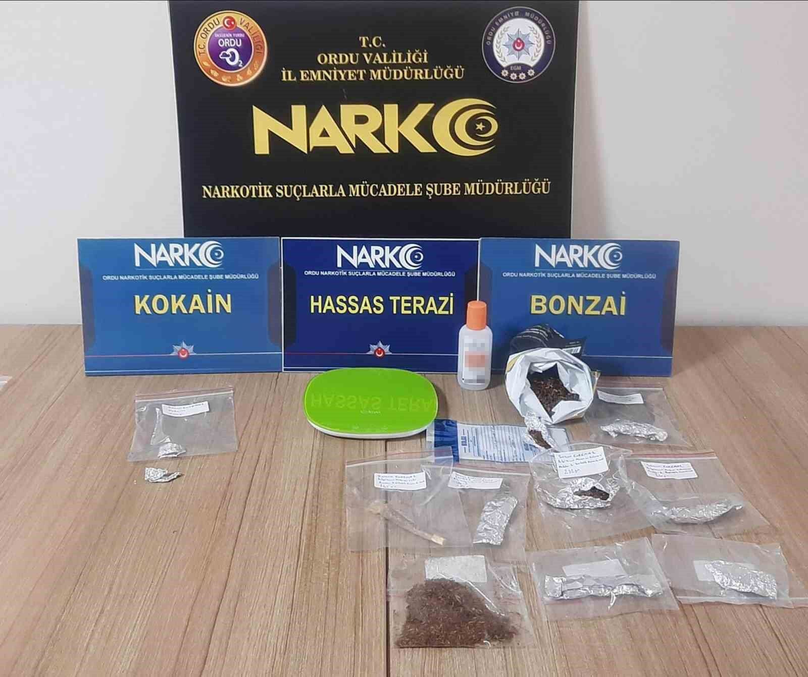 Ordu'da uyuşturucu operasyonlarında 5 tutuklama