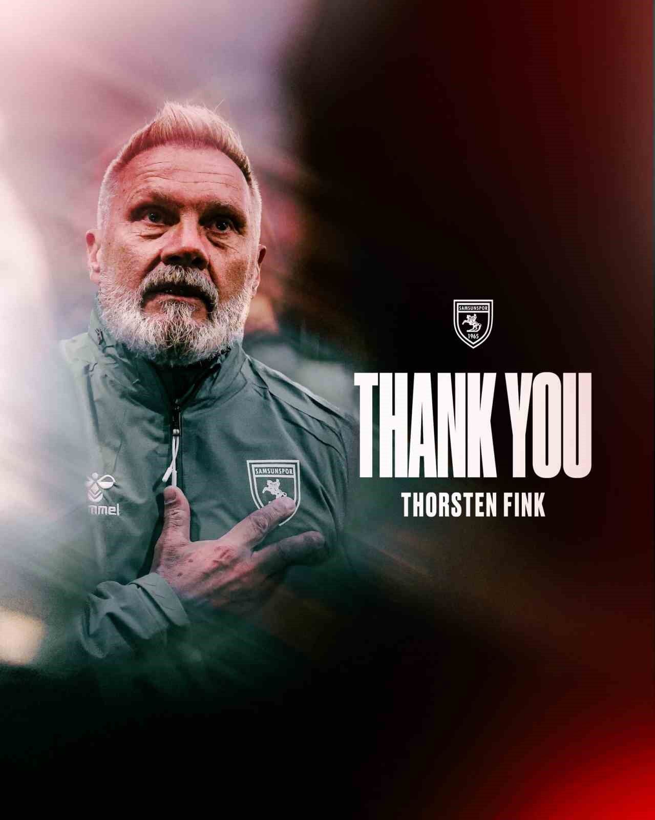 Samsunspor'dan Thorsten Fink açıklaması