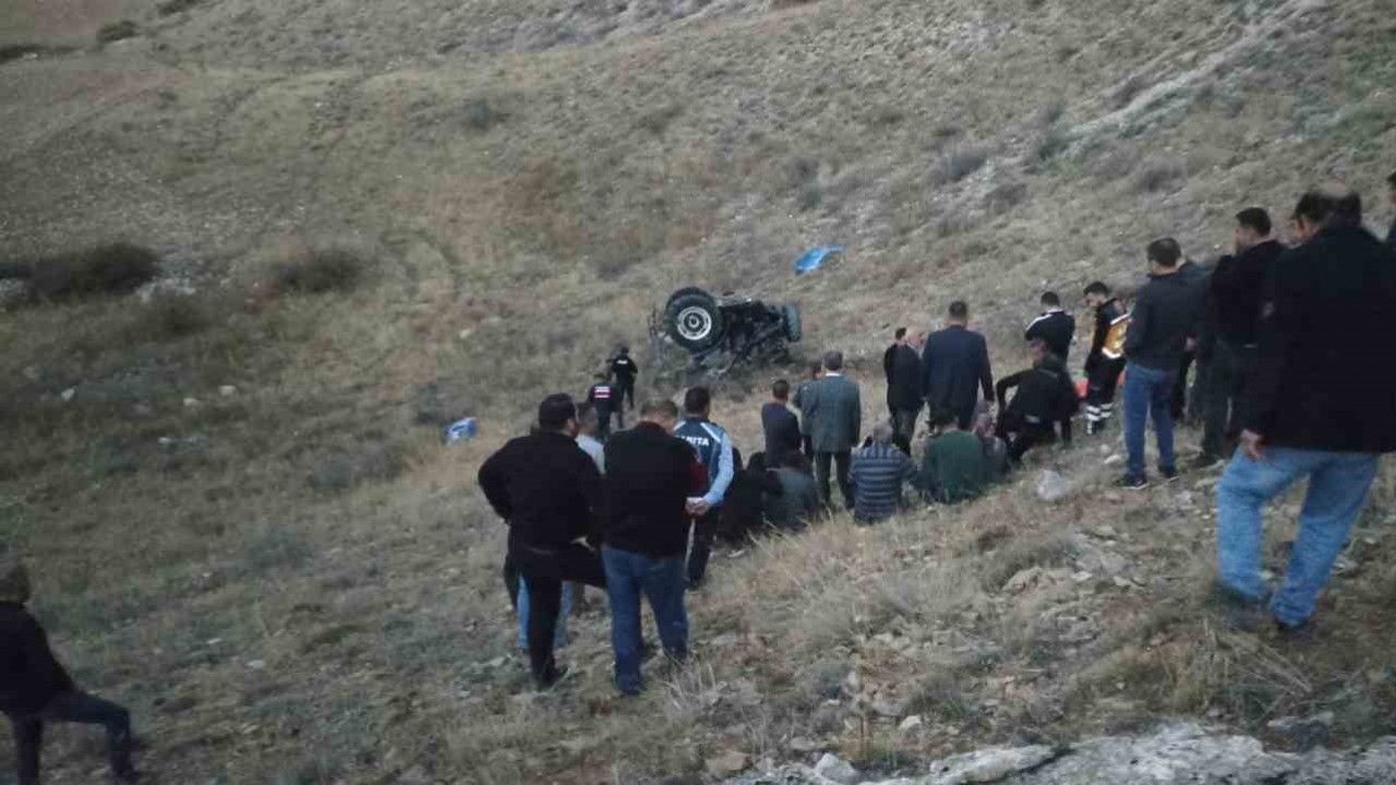Sivas’ta traktör 400 metrelik uçurumdan uçtu: 1 ölü