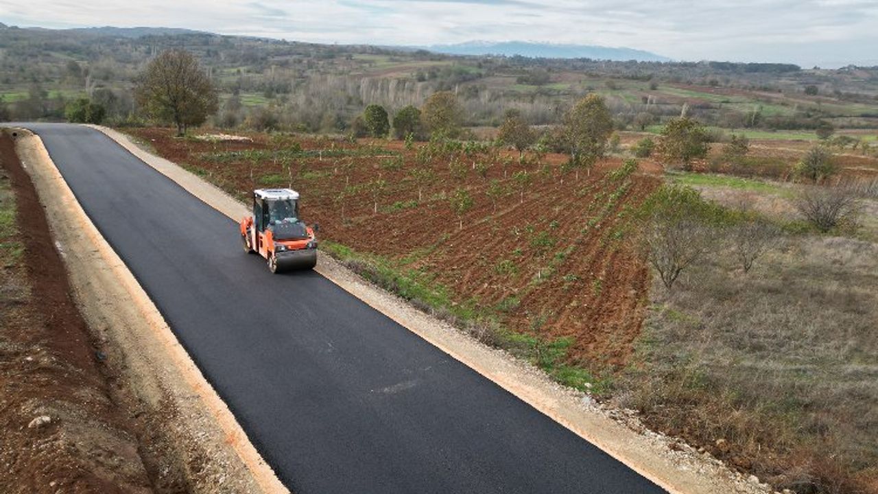 Bilecik Valisi Aygöl'den kırsalda asfalt çalışmalarına inceleme