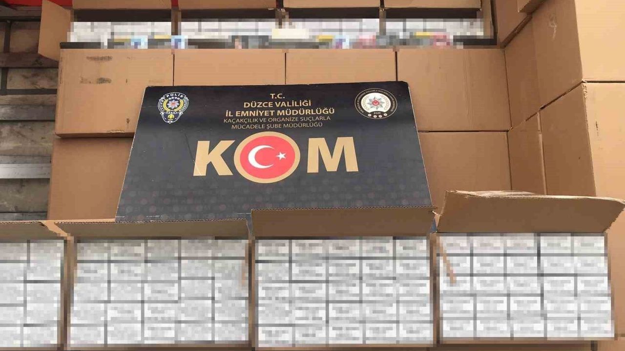 Düzce'de 11 bin adet makaron ele geçirildi