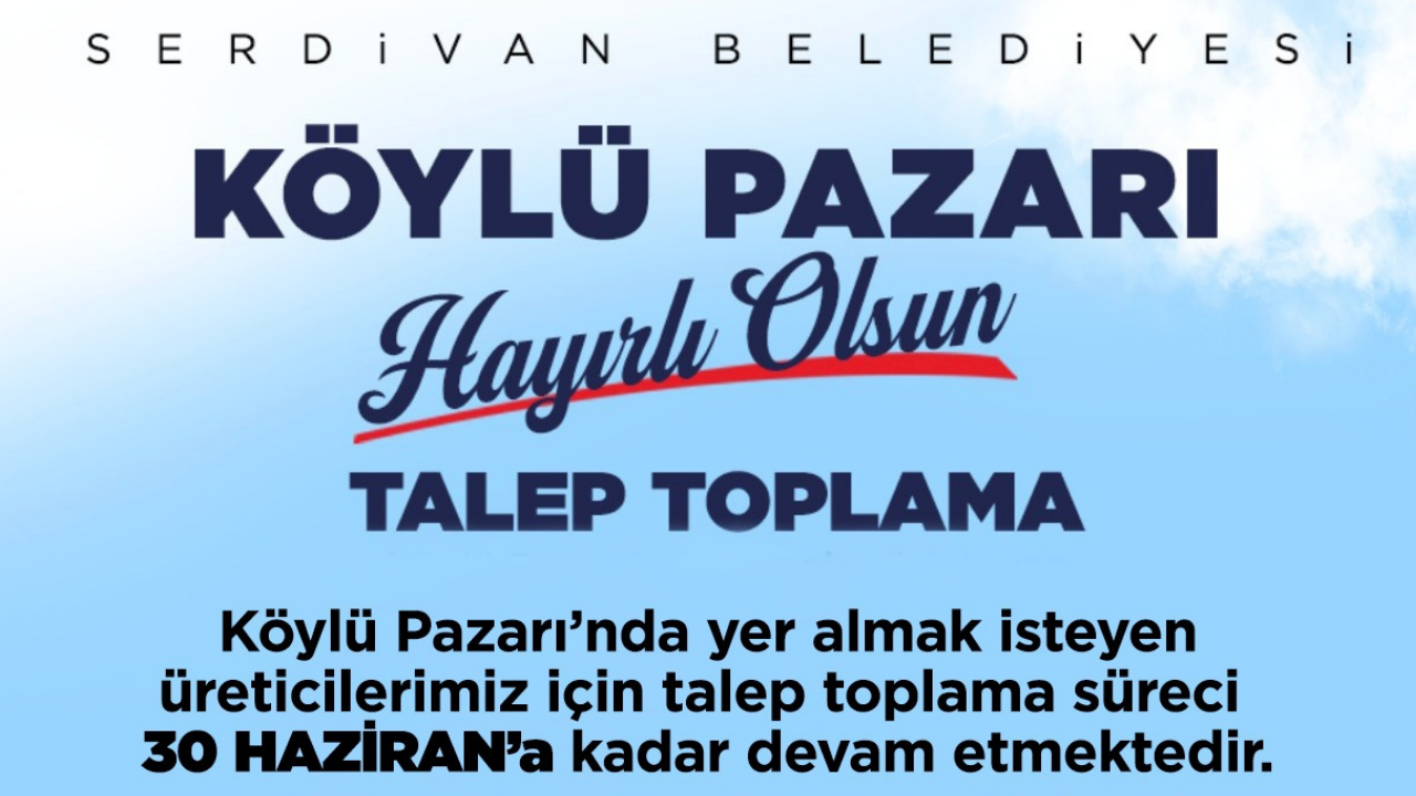 Köylü Pazarı Başvurularında Süre Uzatıldı