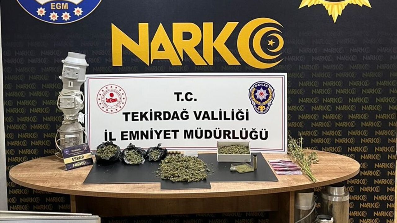 Tekirdağ'da uyuşturucu operasyonunda yakalanan 19 zanlı tutu