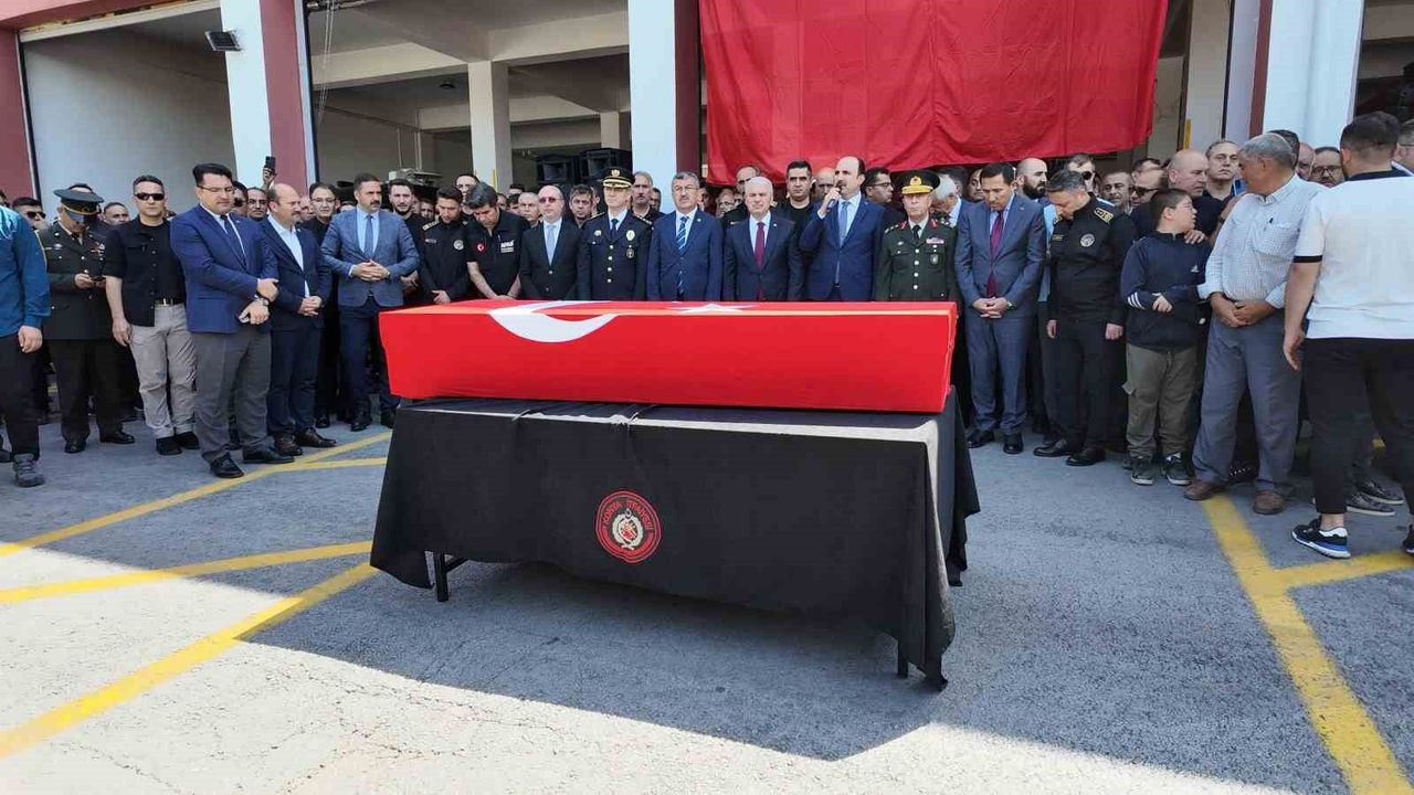Konya'da şehit itfaiye erine uğurlama töreni