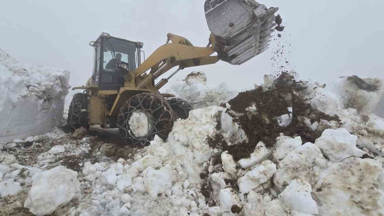 Rize'de yayla yollarında Haziran ayında kar temizliği