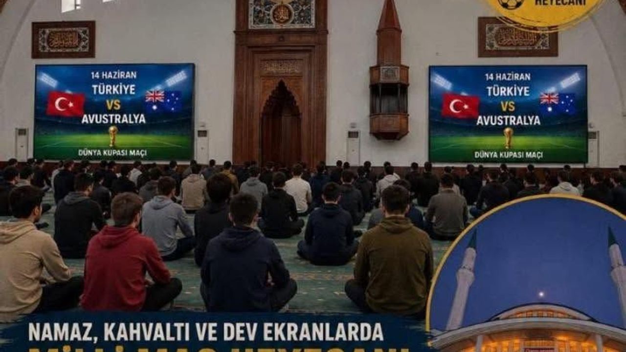 Hendek’te sosyal medyayı sallayan olay: Camide maç izleme et