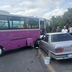 Sakarya'da halk otobüsüyle otomobilin çarpıştığı kazada 6 kişi yaralandı