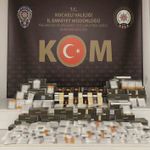İzmit'te 21 bin 500 adet doldurulmuş makaron ele geçirildi