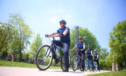 Bisikletli tim yollarda: ‘Mavi yolun’ güvenliği Büyükşehir için önemli