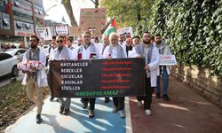 Sakarya'da doktorlar Filistin için "sessiz yürüyüş" düzenledi