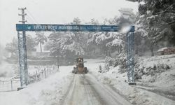 Çanakkale'de karla mücadele çalışmaları devam ediyor
