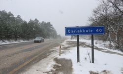 Çanakkale'nin yüksek kesimlerinde kar etkili oluyor