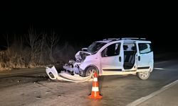 Edirne'de tırla hafif ticari aracın karıştığı kazada 2 kişi yaralandı