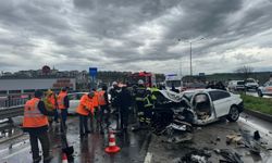 Tekirdağ'da iki otomobilin çarpışması sonucu 1 kişi öldü, 2 kişi yaralandı