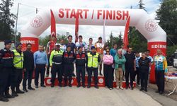 Edirne'de okullar arası bisiklet yol yarışı yapıldı