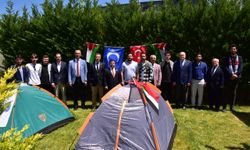 Balıkesir Üniversitesi öğrencileri Gazze'ye destek için çadır nöbeti başlattı