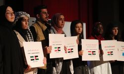 Bursa'da okuyan yabancı öğrencilerden "Filistin halkının yanındayız" mesajı