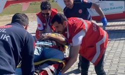 Erciş’te ayağı kırılan vatandaş için ambulans helikopter havalandı