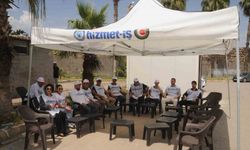 HAK-İŞ Sendikası Cizre Belediyesi’nin işten çıkardığı işçiler için belediye önünde çadır nöbeti başlattı