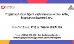 Prof. Dr. Ergenekon’un yürütücü olduğu proje TÜBİTAK tarafından desteklenmeye hak kazandı