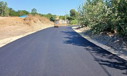 Edirne İl Özel İdaresinin köy yollarındaki sıcak asfalt çalışmaları devam ediyor
