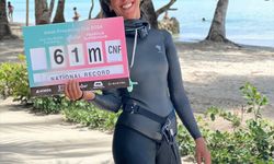Serbest dalışçı Alice Ellialtıoğlu'ndan yeni Türkiye rekoru