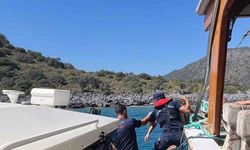 Gezi teknesinde yaralanan vatandaşa tıbbi tahliye