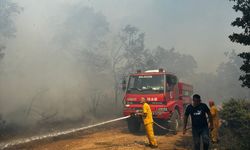 Balıkesir Kepsut'ta çıkan orman yangınına müdahale ediliyor
