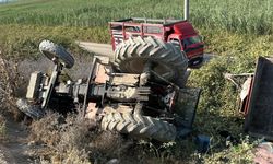 Bursa'da devrilen traktördeki 1 kişi öldü, 1 kişi yaralandı