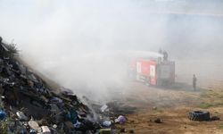 Edirne'de hafriyat döküm sahasında çıkan yangın söndürüldü
