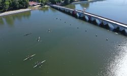 Gençler Türkiye Kürek Kupası son gün müsabakaları Meriç Nehri'nde başladı