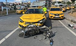 Kocaeli'de taksiyle çarpışan motosikletin sürücüsü yaralandı