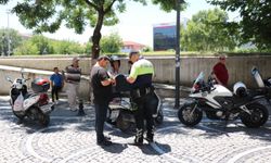 Lüleburgaz'da motosiklet sürücüleri denetlendi