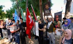"OpenRafah" üyelerinden, Tacikistan'ın İstanbul Başkonsolosluğu önünde protesto