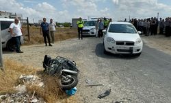 Tekirdağ'da otomobille motosikletin çarpıştığı kazada motosiklet sürücüsü yaralandı