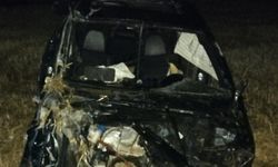 Tekirdağ'da tarlaya devrilen otomobildeki 2 kişi öldü, 1 kişi yaralandı