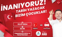 Nevşehir'de dev ekran Milliler için kurulacak