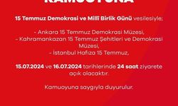 15 Temmuz Demokrasi ve Milli Birlik Günü nedeniyle 3 müze 24 saat açık olacak