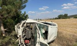 Afyonkarahisar’da otomobil devrildi 8 yaralı