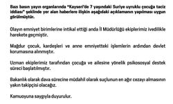 Aile ve Sosyal Hizmetler Bakanlığı’ndan Kayseri’deki taciz iddialarına ilişkin açıklama