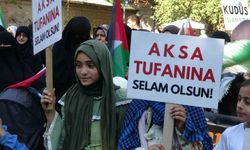 Bursa’da yüzlerce kişi Filistin için yürüdü