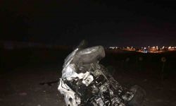 Domuza çarpan otomobil takla attı: Genç eczacı hayatını kaybetti