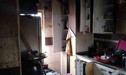 Evin mutfak kısmında çıkan yangın itfaiye ekiplerince söndürüldü