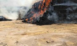 Konya’da saman ve yonca balyaları alev alev yandı