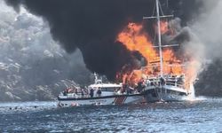 Marmaris’te yanarak batan teknenin sahibi ve kaptanı adliyeye çıkarıldı