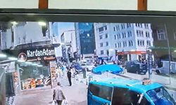 Rize’de otomobilin çarptığı kadın yaralandı, kaza anı kameraya yansıdı