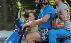 Sarıyer’de motosikletlinin tehlikeli yolculuğu kamerada: Emzikli çocuğu ayakta taşıdı